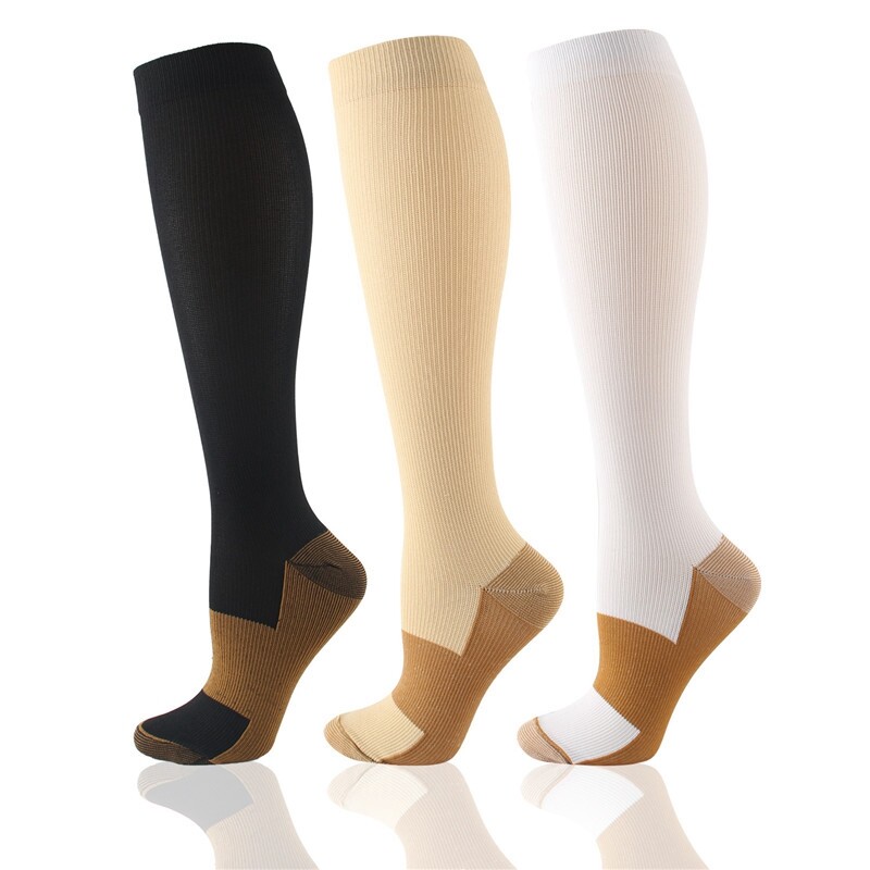 3 Pairs Bamboo Compression Socks 10-20mmHg Moisture Wicking Support Stocking XXL