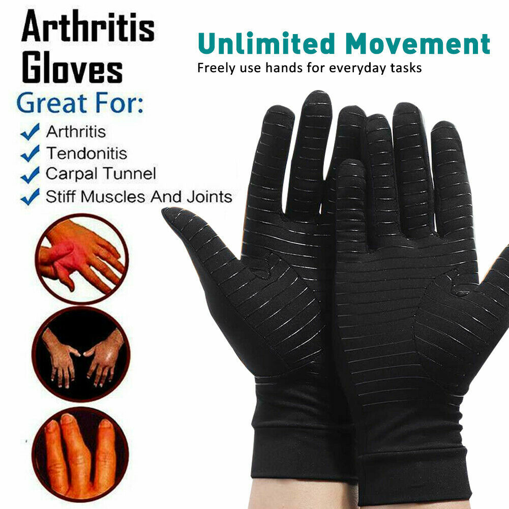 Copper Arthritis Compression Infused Gloves Hand Joint Carpal Tunnel Support USA