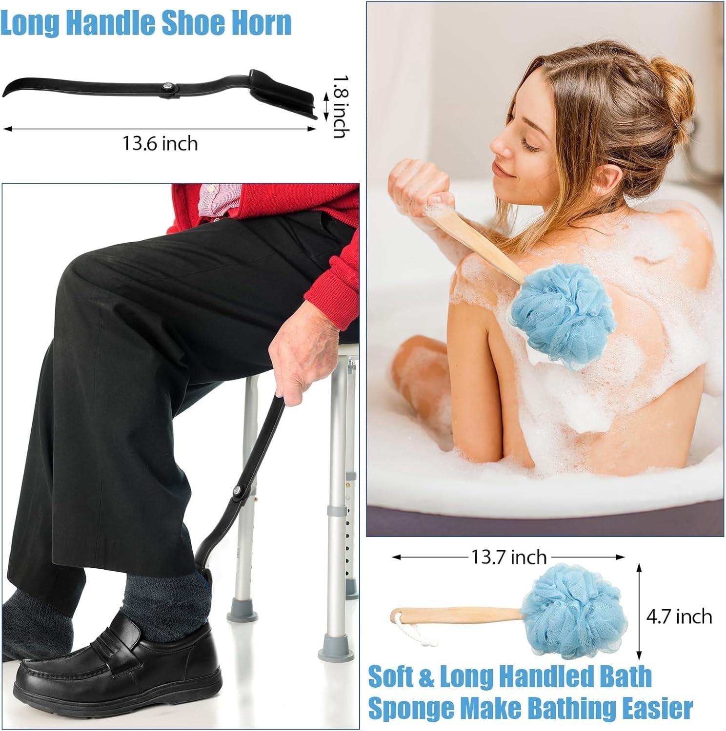 6 Pcs Total Hip Kit with Leg Lifter Hip Back Knee Replacement Recovery Aid for S