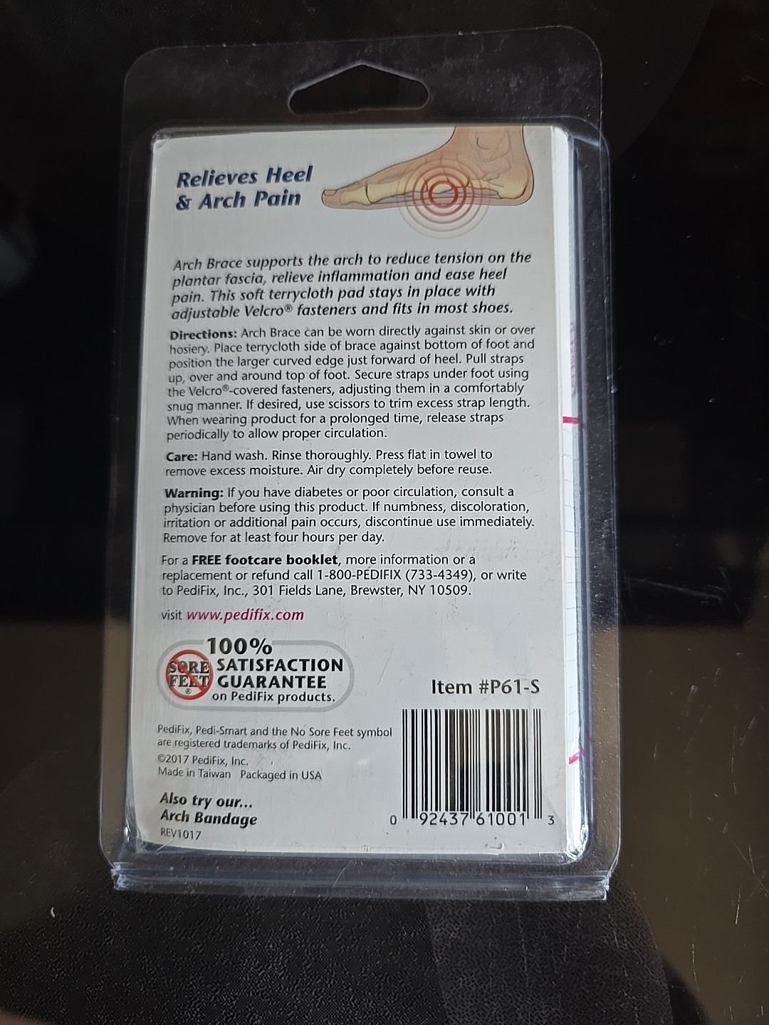 PediFix Pedi-Smart Arch Brace P61-S