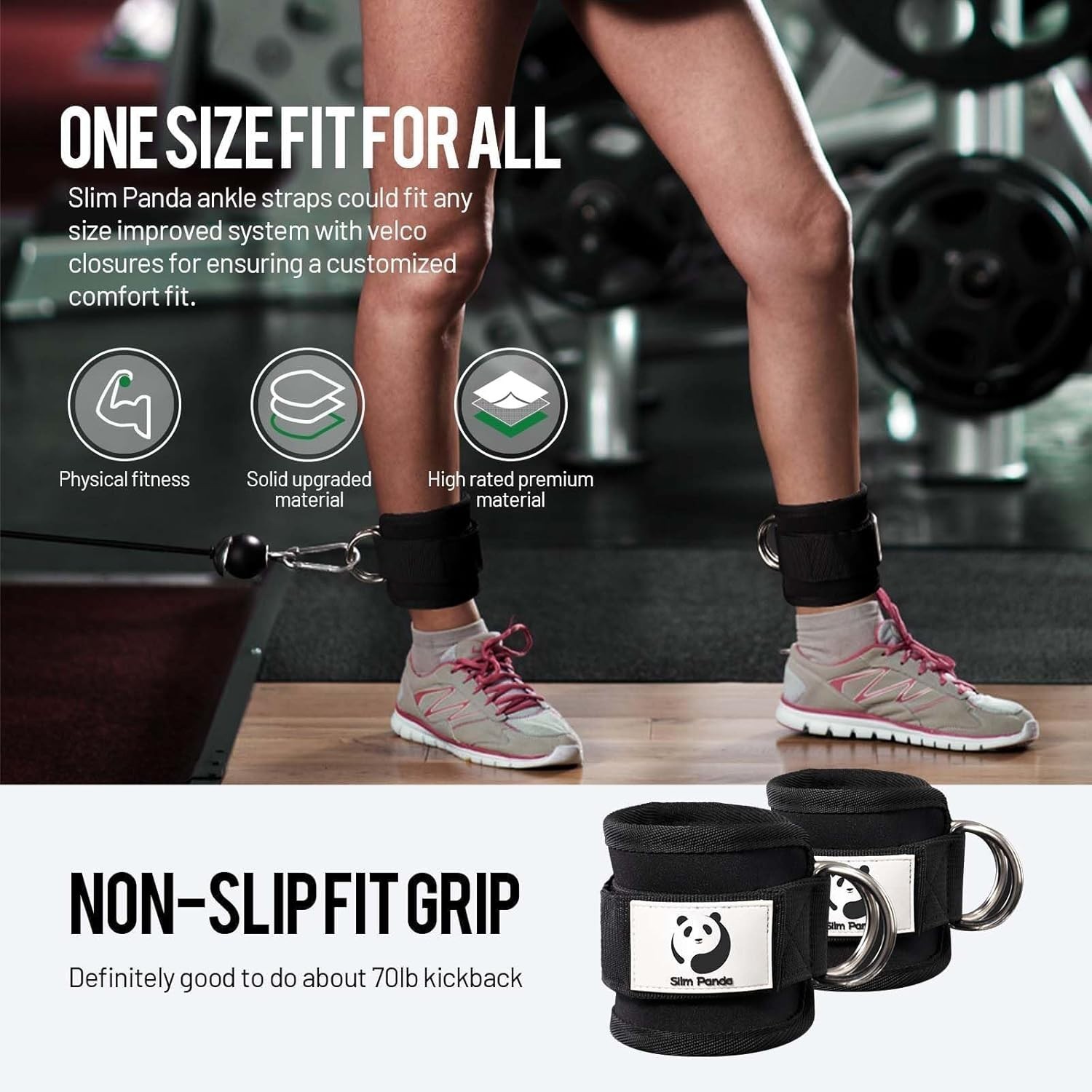 Cable Machine Ankle Strap for Glutes & Leg Workouts – Adjustable Cuff