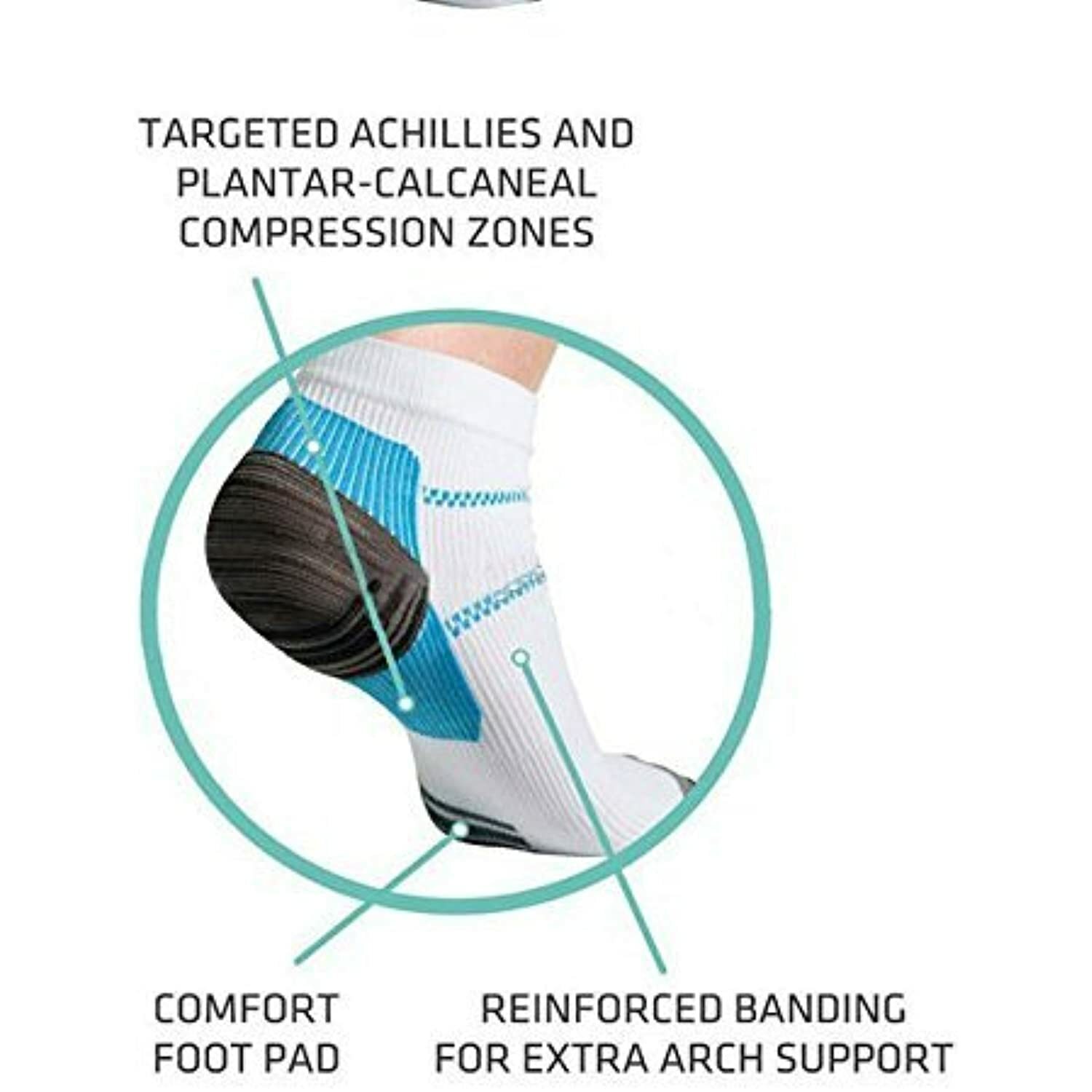 3 Pairs Sport Plantar Fasciitis Arch Support Low Cut Running Gym Compression