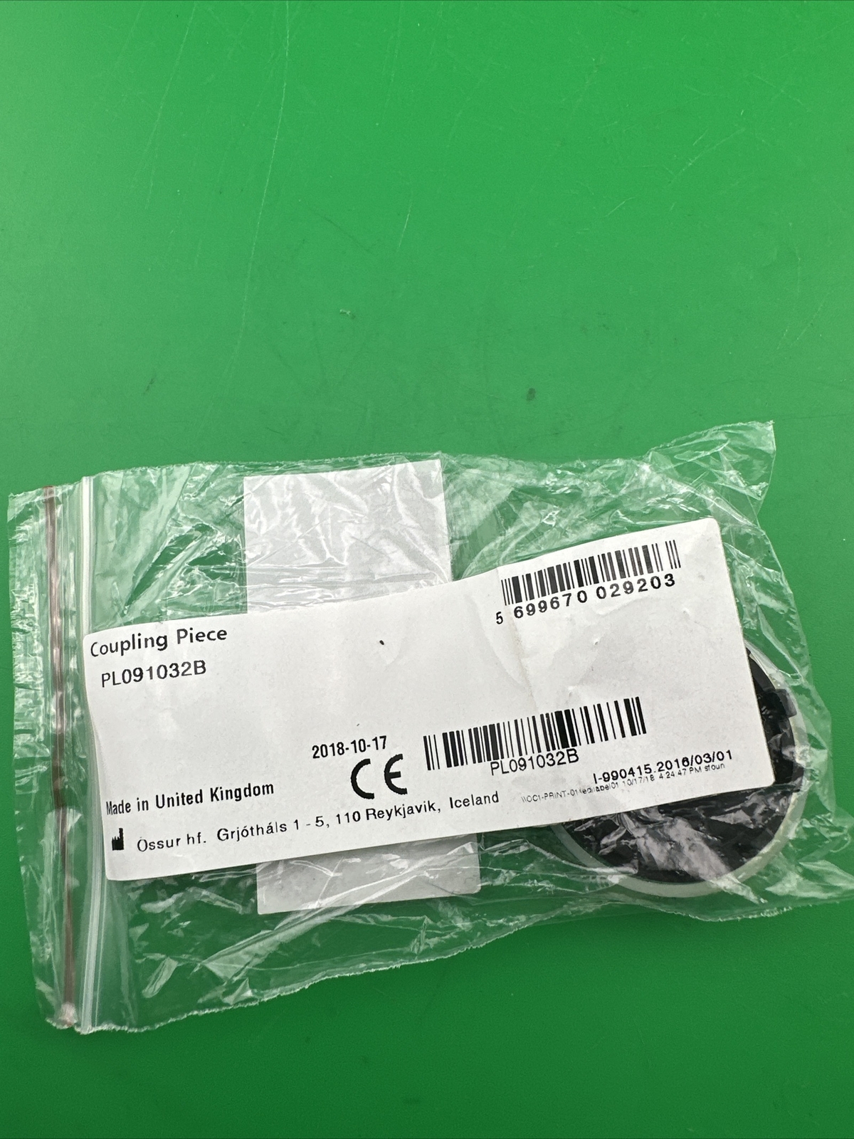 Ossur Touch Bionics Myoelectric Prosthetic Hand Coupling Piece. New