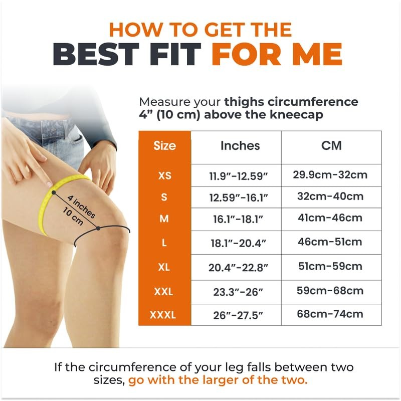 Modvel Compression Knee Brace for Women & Men, 2-Pack Medum-Orange-New