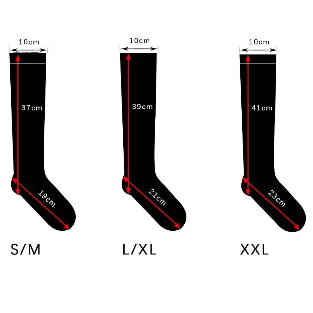 Unisex Compression Socks with Zipper Open Toe Knee Length Stockings Men Women US