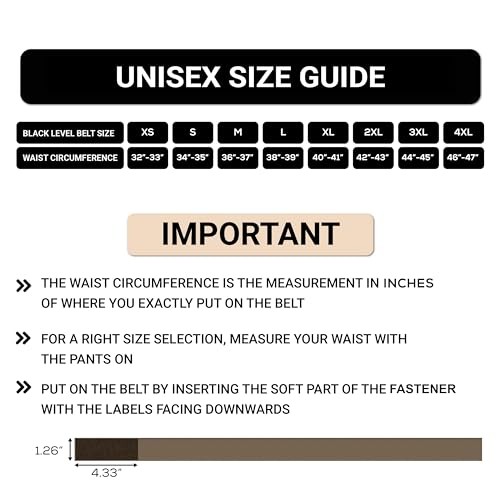 Buckle-Free Belt | Men and Women | Metal-Free Belt 4XL (46” – 47” waist) Black