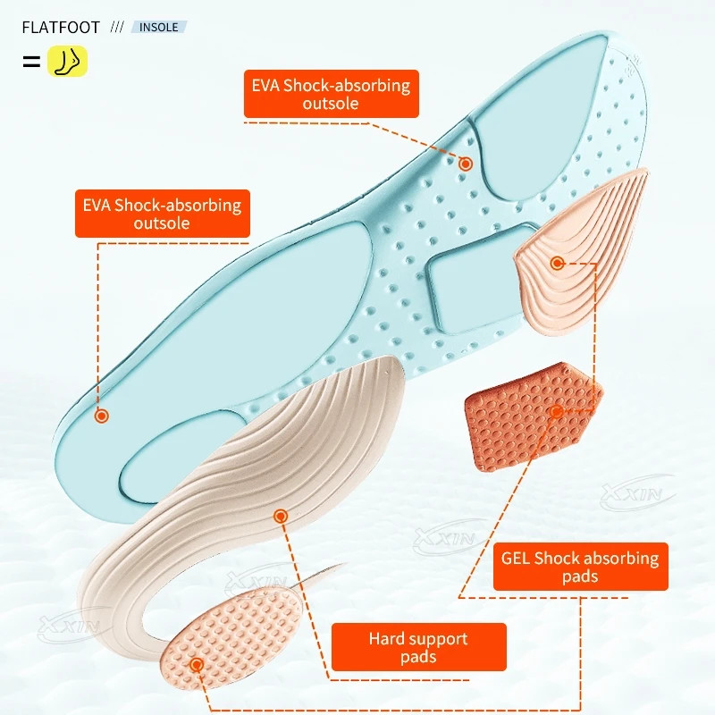 Arch Support Insole light EVA Running shoes pad insert Orthopedic Insoles