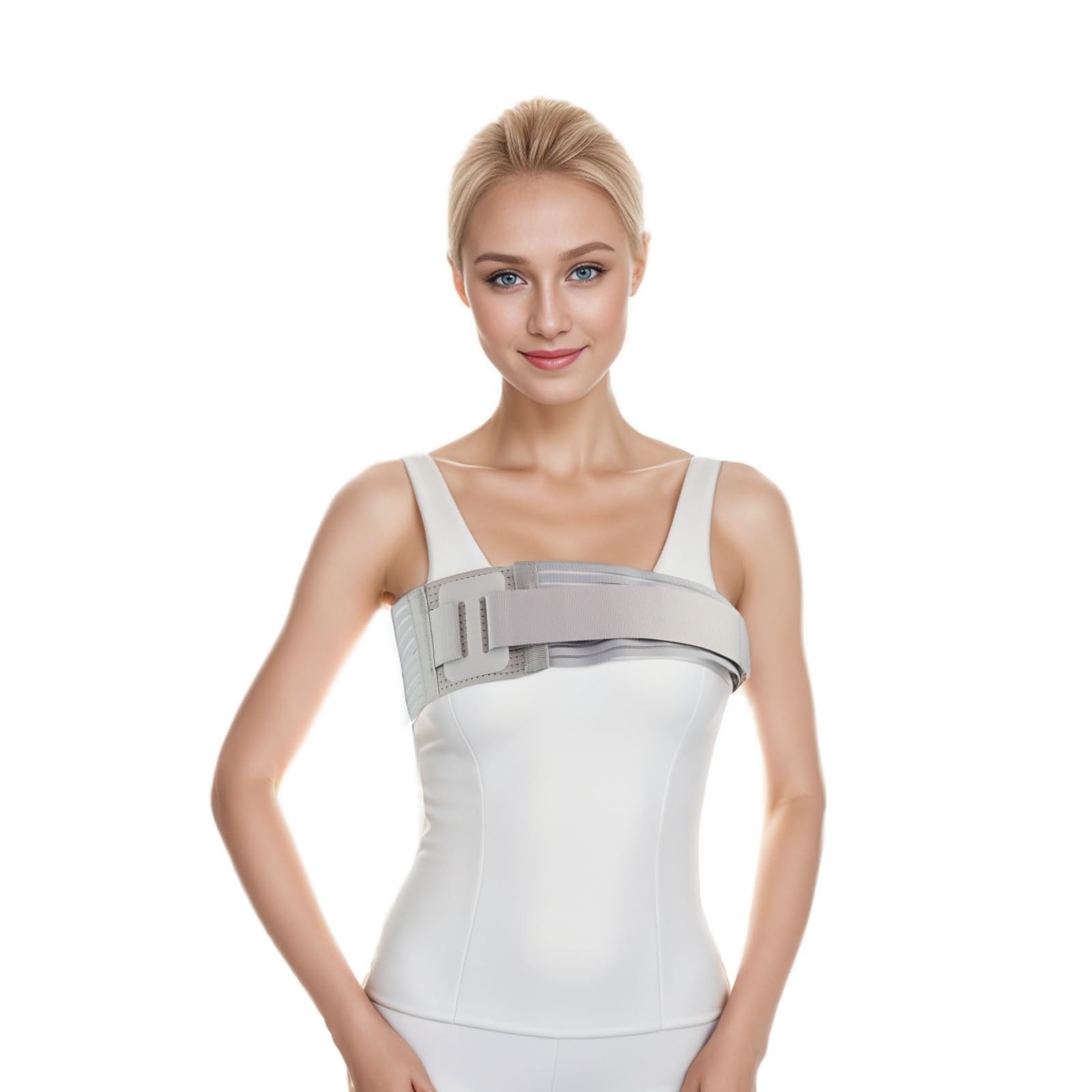 Rib Brace for Women,Breathable Men Rib Compression Wrap for Cracked Ribs and …