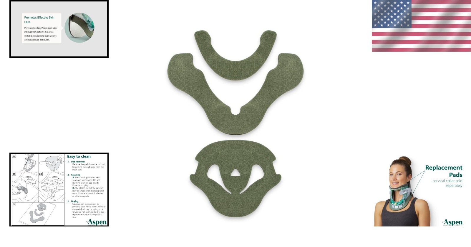 Factory Replacement Pads for Vista Cervical Collar – Easy to Clean & Comfortable