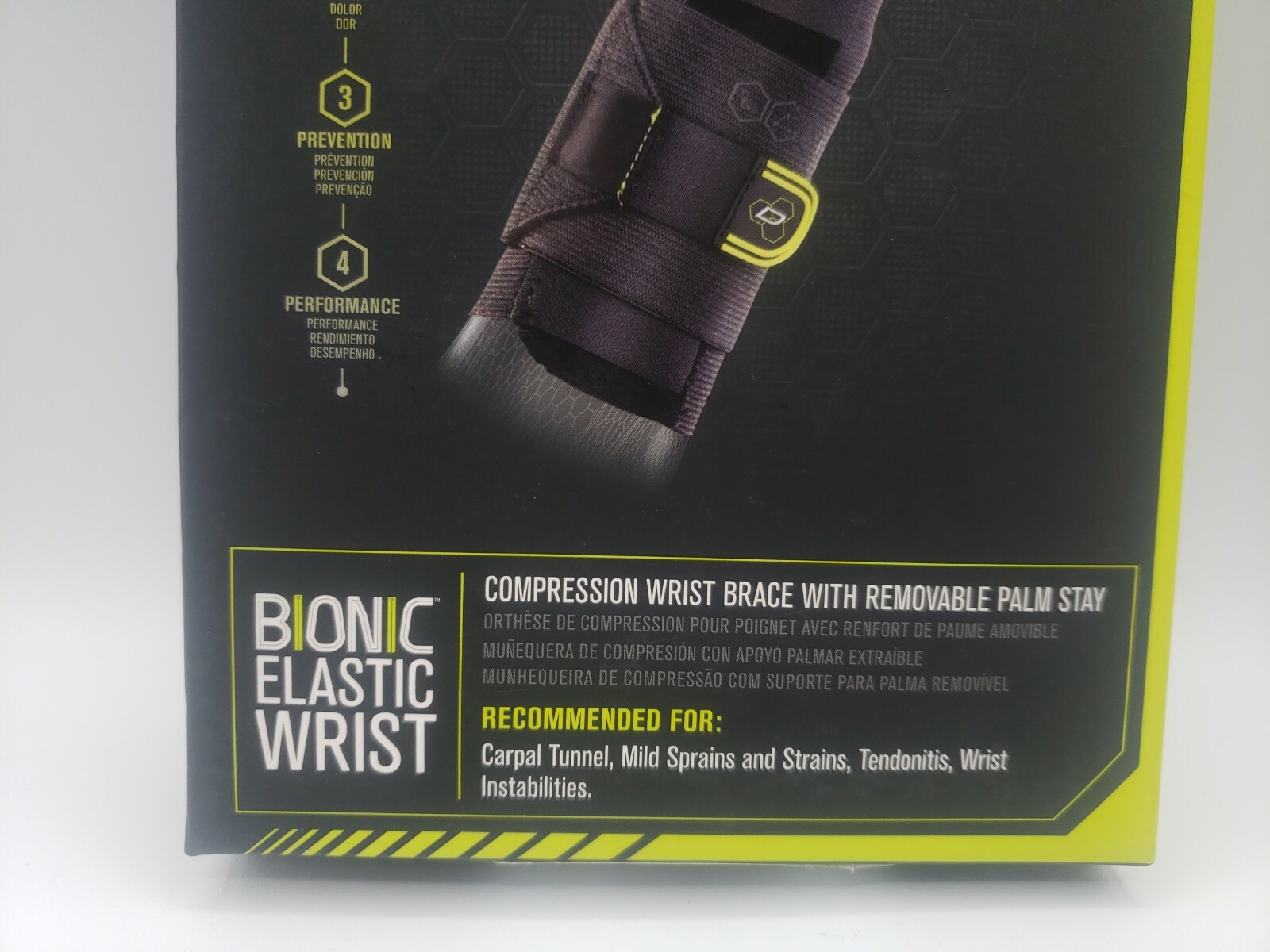 DonJoy Performance Bionic Elastic Wrist Brace. Size Medium/Large. Right Hand
