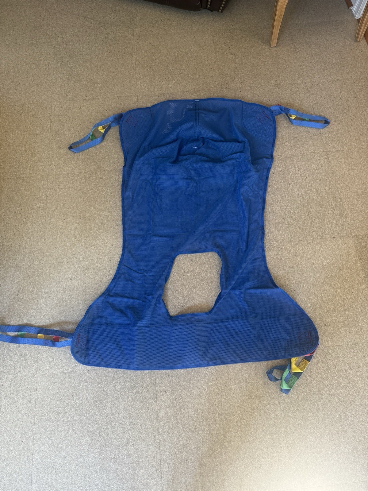 Full Body Mesh Commode Patient Lift Sling, 600lbs Weight Capacity-with Hoyer XL