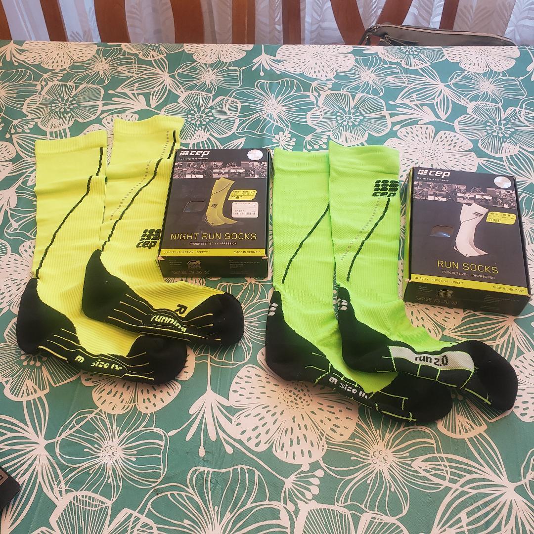 CEP Men’s 2.0 Tall Compression Progressive + NEON NIGHT Run Socks Pick Size