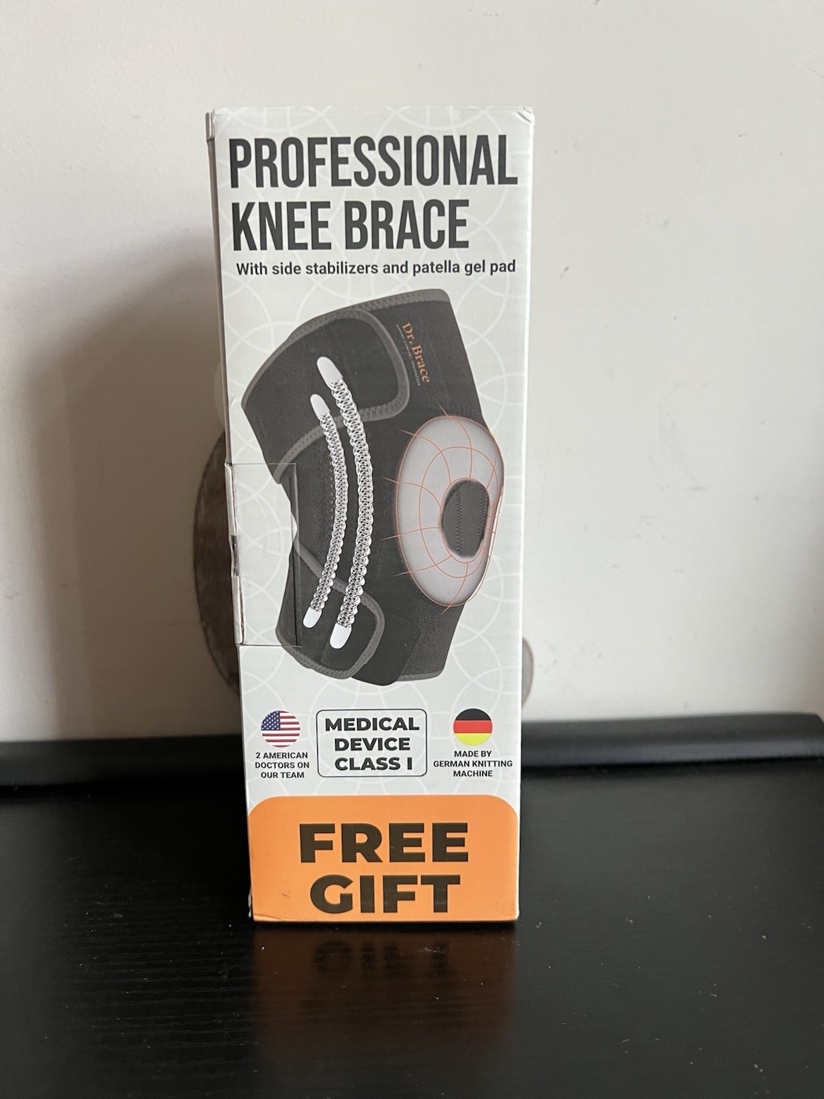 Dr. Brace Elite Professional Knee Brace With Stabilizers & Gel Pad Large
