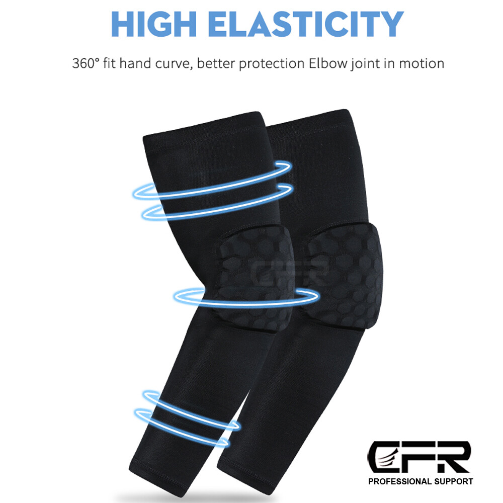 Compression Sleeve Arm Elbow Support Brace Joint Honeycomb Pad Arthritis Workout