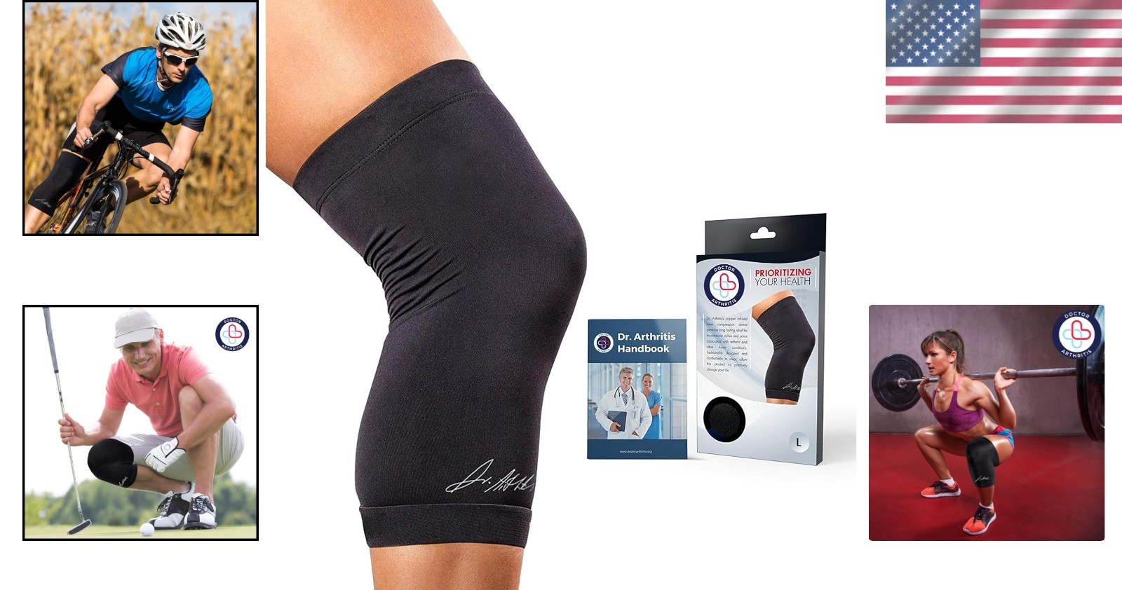 Multi-Sport Knee Compression Sleeve & Guide – Pain Relief for Tendonitis – Large