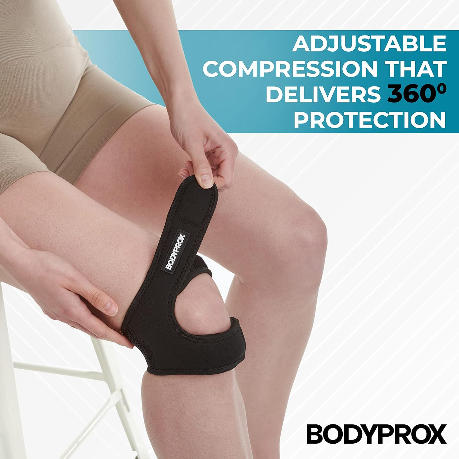 Dual Patellar Tendon Knee Strap Brace Adjustable Support for Running, Large