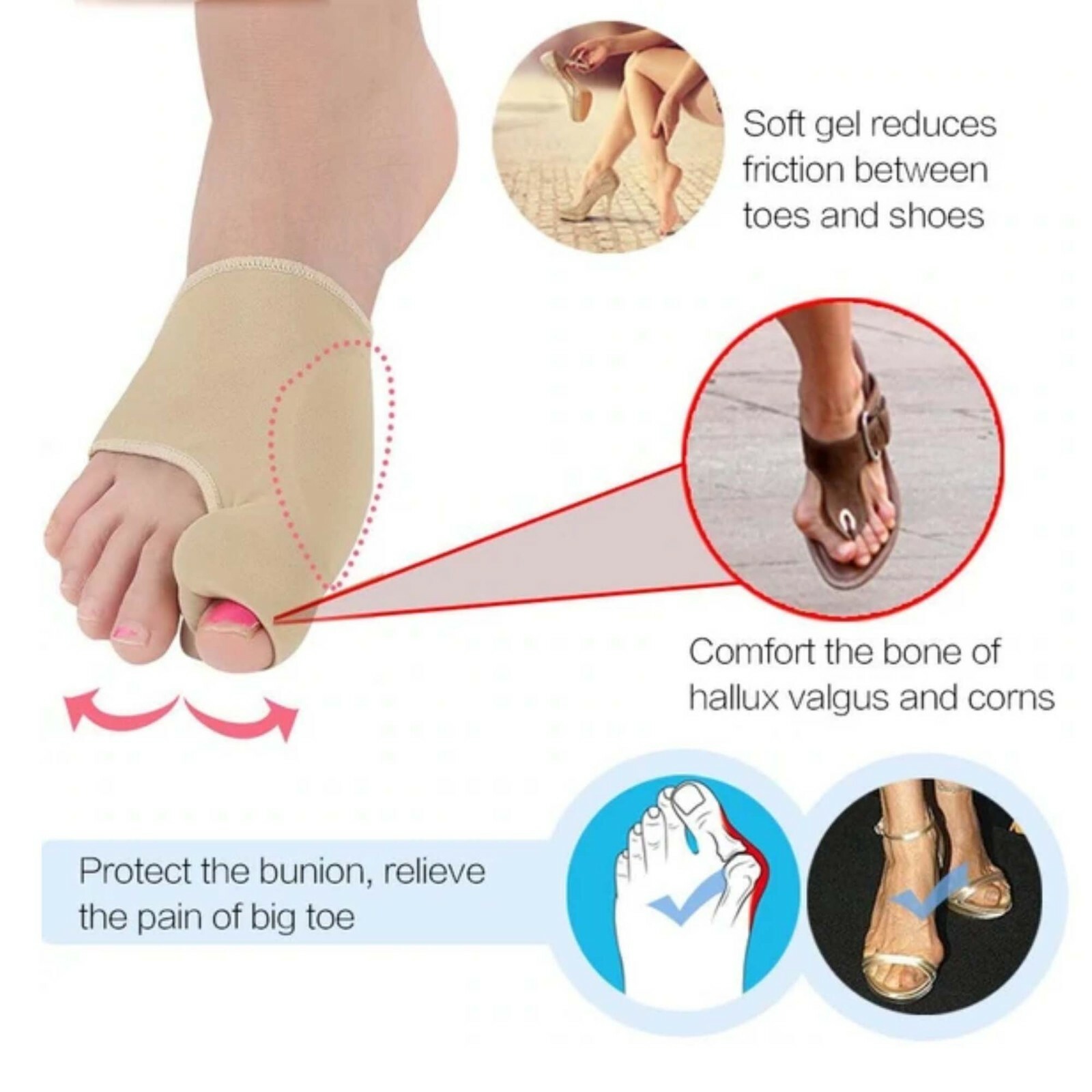 Adore Pro Bunion Corrector Splint Straightener Foot Pain Relief Hallux Valgux