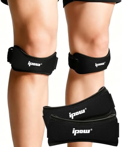 IPOW Patella Tendon Knee Strap 2 Pack Knee Pain Relief & Patella Stabilizer Knee