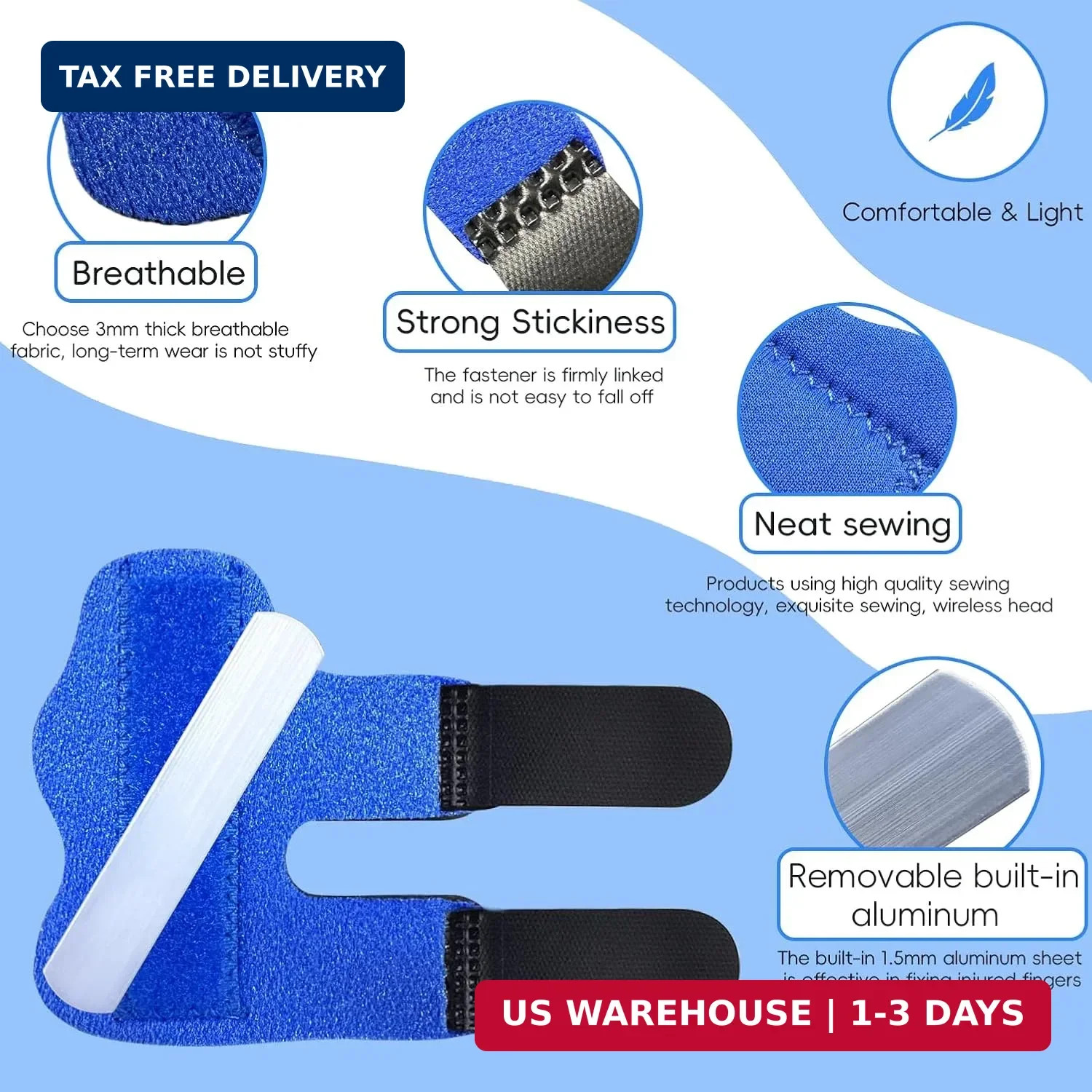 Finger Splint, Universal Trigger Finger Brace for Broken/Arthritis Pain and Spra