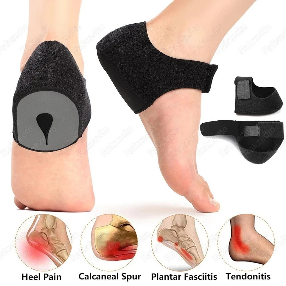 Back Heel Protective Sleeve Heel Pad Adjustable Gel Heel Arch Support Foot Flat