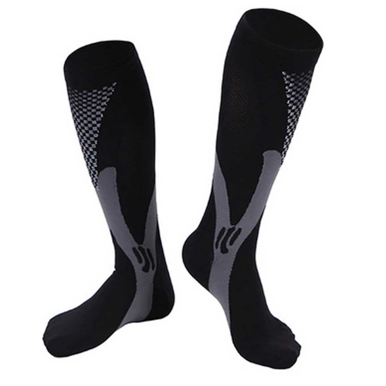 5 Pairs 30-40 mmHg Compression Socks – Knee High Support for Running & Sports