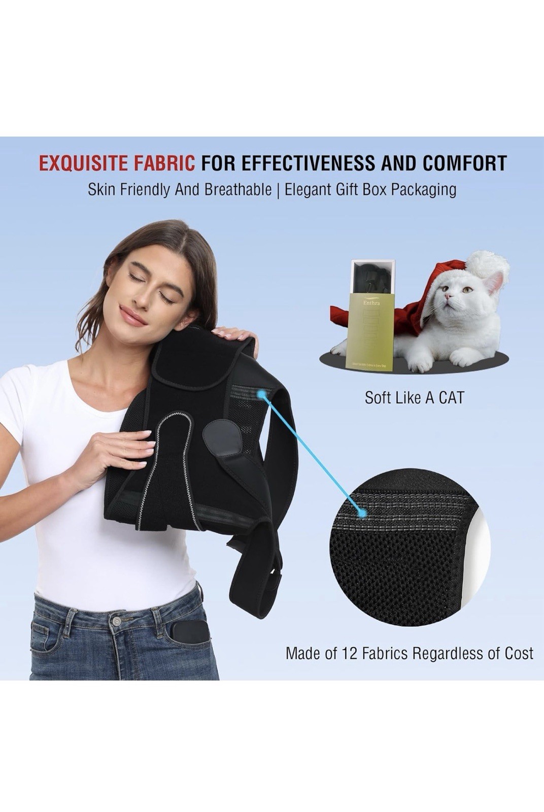 Enthra Back Brace Posture Corrector with Spine Vertical Alignment System -Unisex