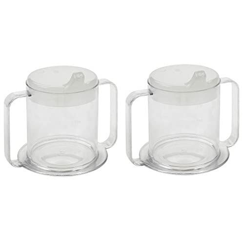 Independence 2-Handle Plastic Mug with 2 Style Lids, Lightweight Drinking Cup wi