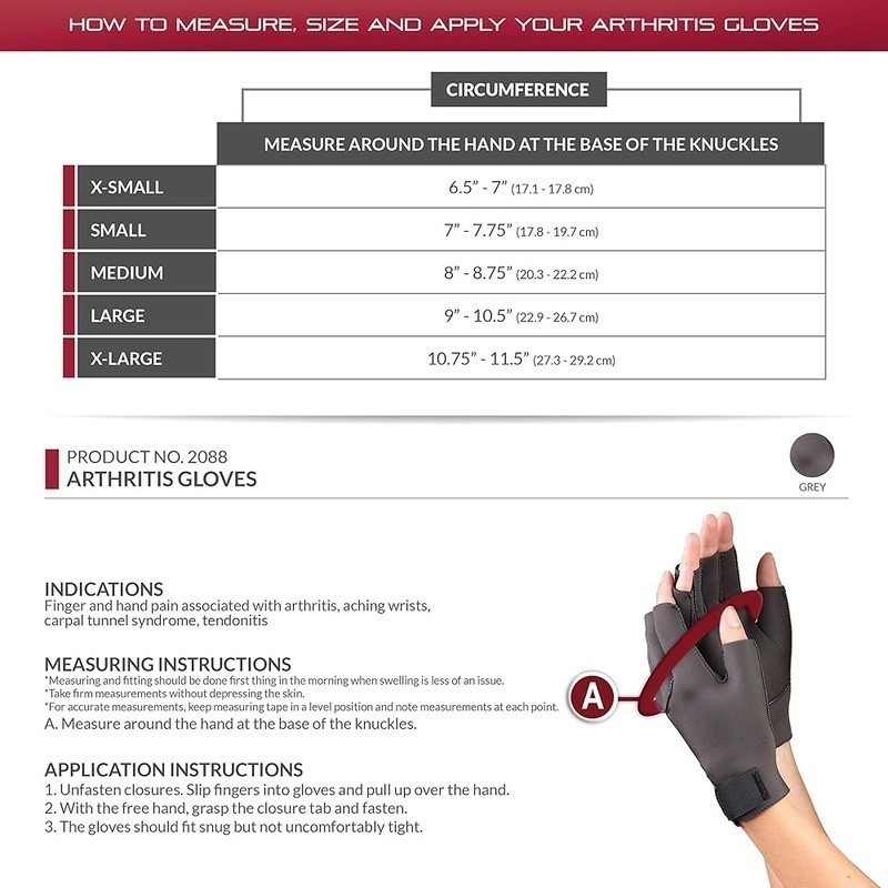 Therapeutic Neoprene Compression Gloves Arthritis Pain Relief Open Finger Design