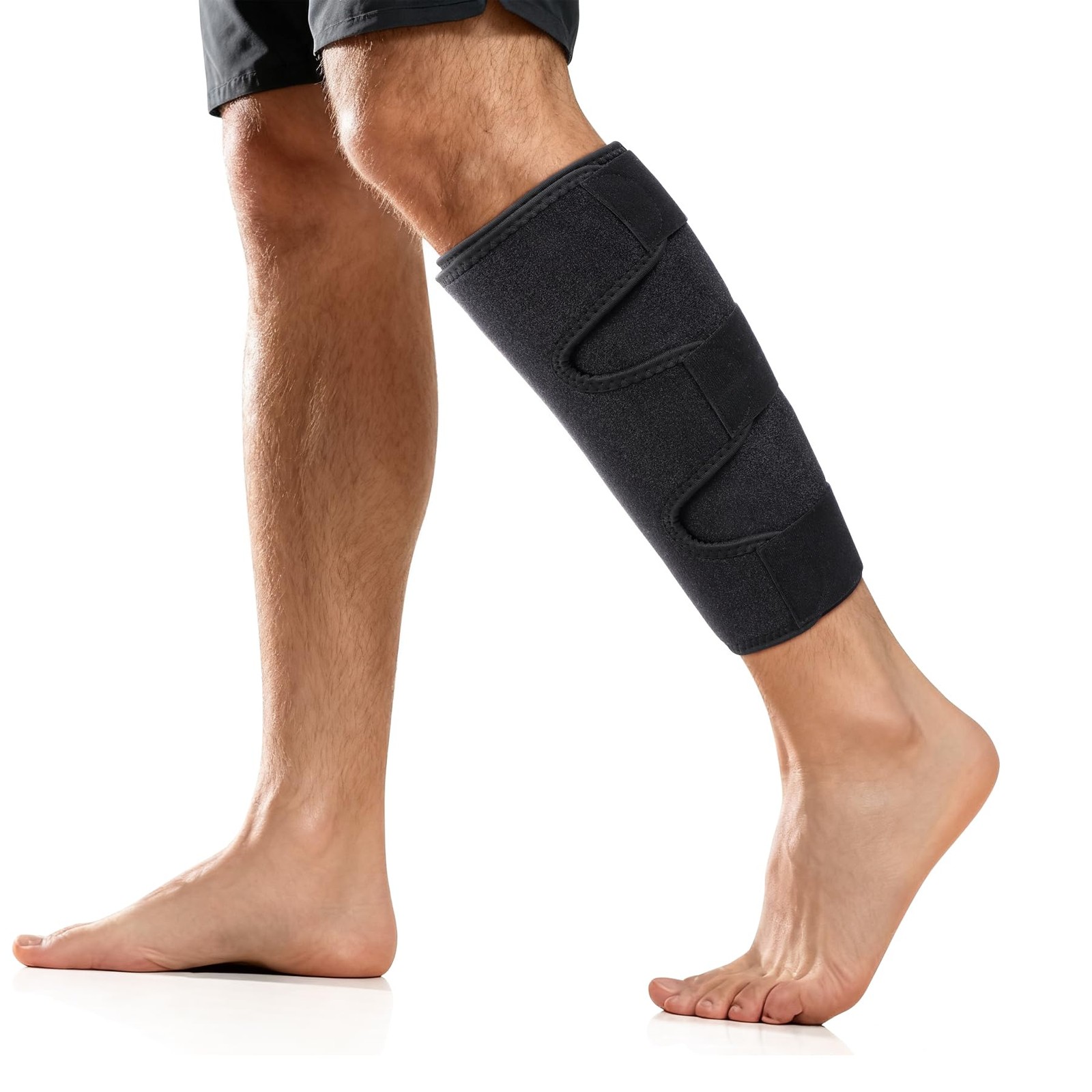 Neoprene Calf Compression Brace, Adjustable Wrap for Muscle Strain, Shin Spli…