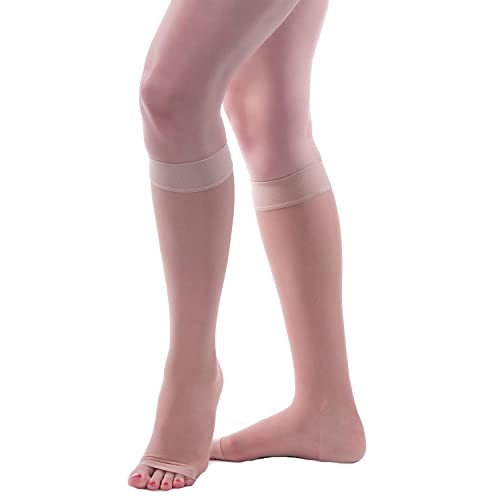 Allegro Open Toe Compression Socks 20-30mmHg Medical Support for Leg Health
