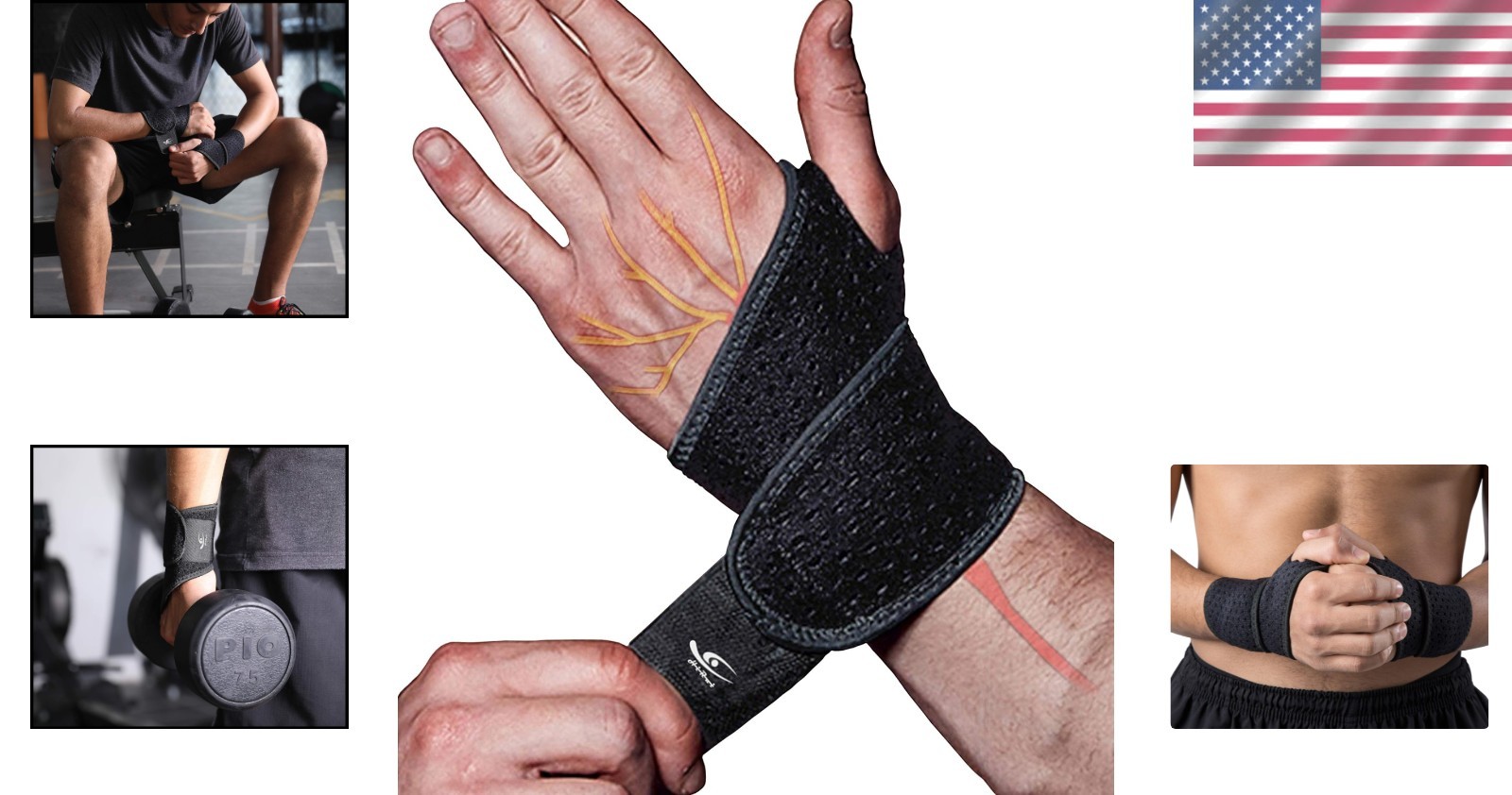 Wrist Support Compression Strap – Ideal for Weightlifting & Carpal Tunnel Relief