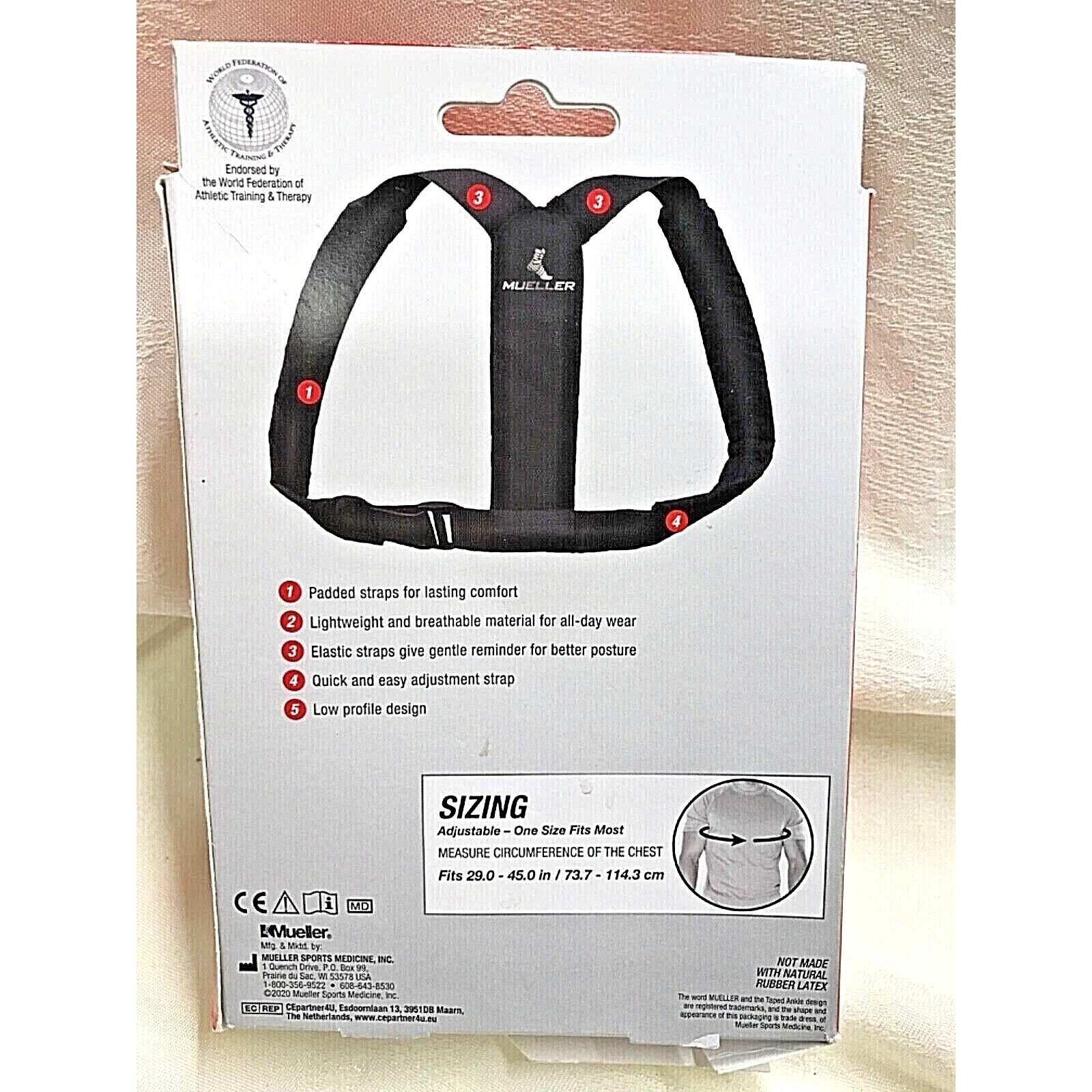 Mueller Adjustable Posture Corrector One Size Fits Most – Used