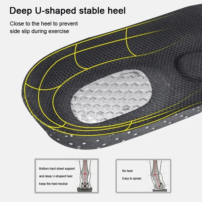 Shoes Insoles for Feet Arch Support Plantar Fasciitis Orthopedic Insole Men Sili