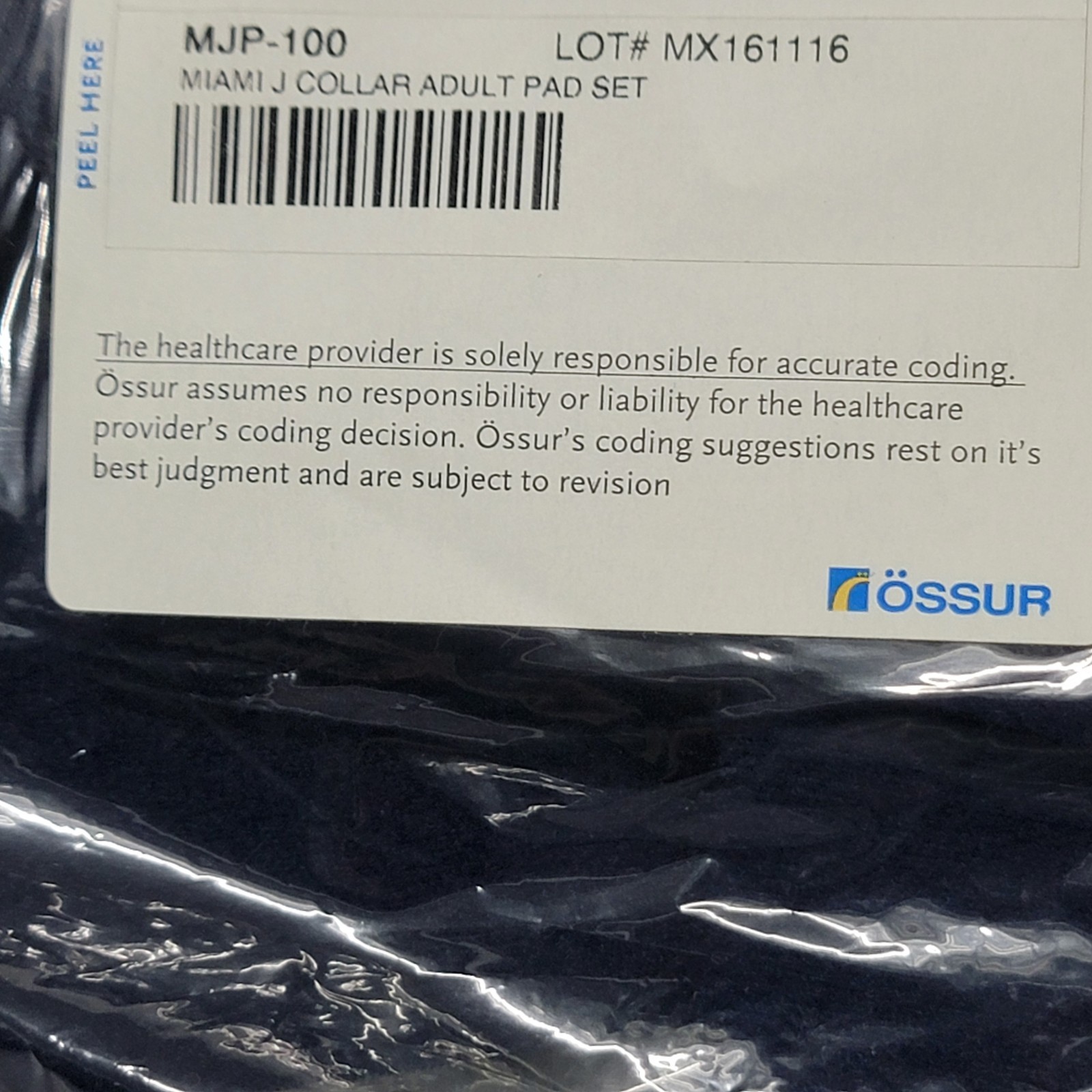 Ossur MJP-100 Miami J Collar Adult Standard Universal Replacement Pad Set