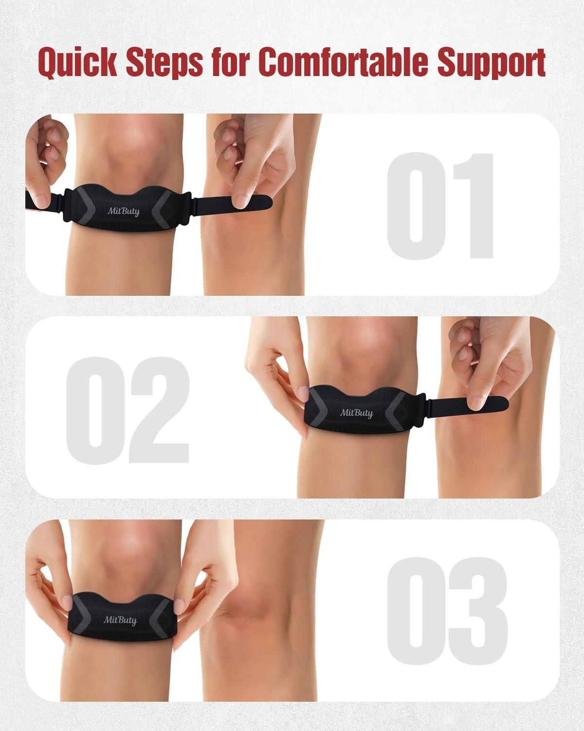 Lightweight Patellar Knee Strap with Silicone Pad – Ideal for Sports & Running