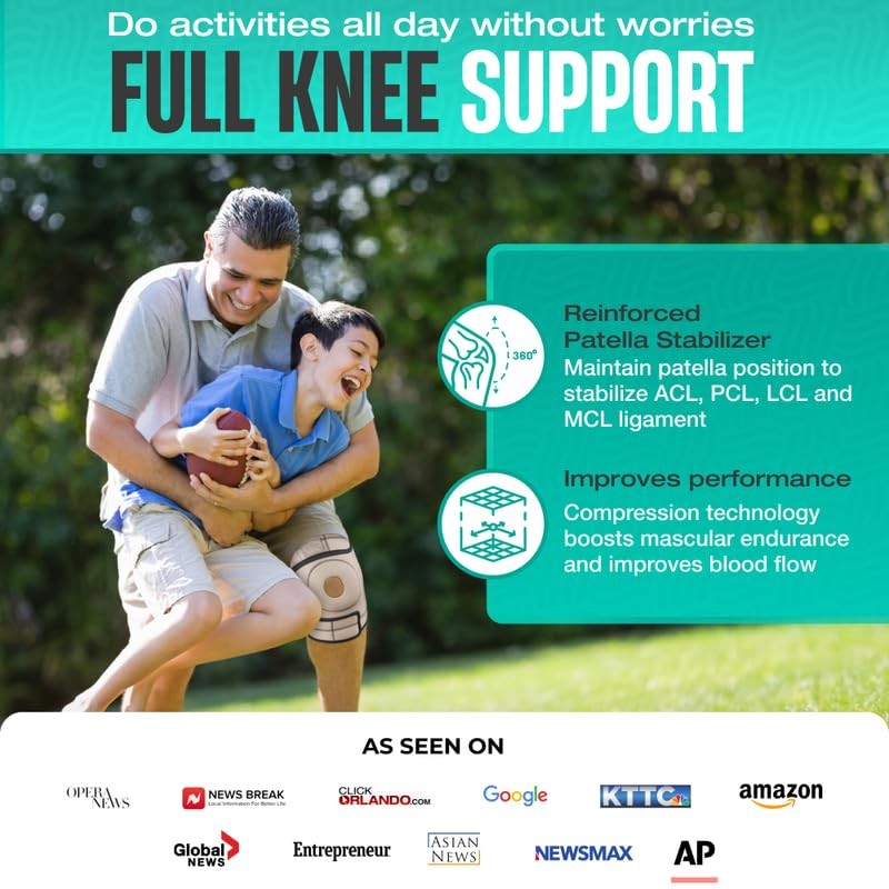 Modvel Elite Knee Brace Side Stabilizers Patella Gel Pads For Maximum Knee Pain