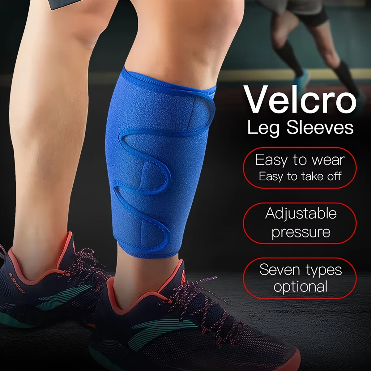 Adjustable Splint Support Leg Calf Brace Shin Compression Muscle Swelling Wrap