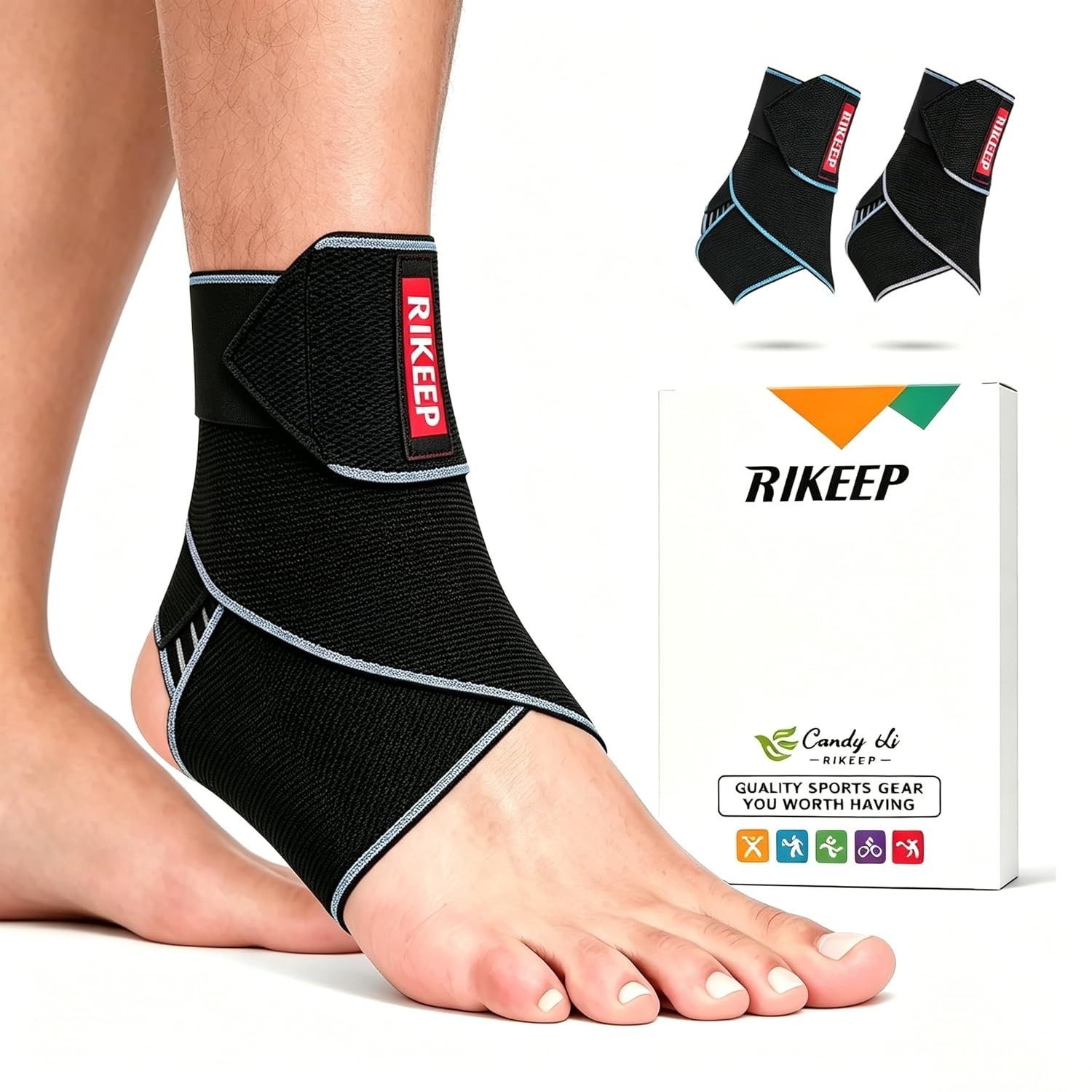 Ergonomic Ankle Brace with Moisture-Wicking Nylon – Ideal for Active Lifestyles