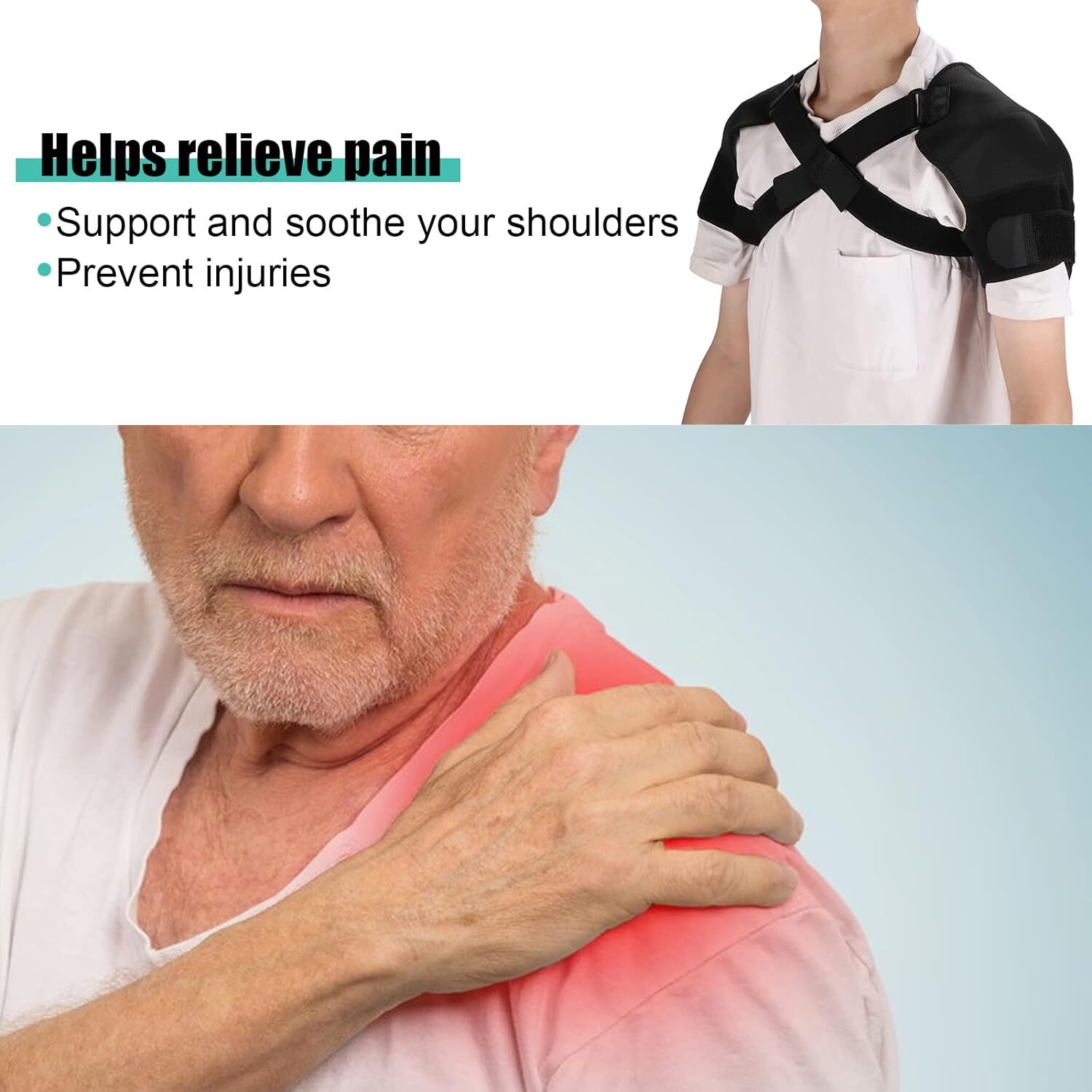 Shoulder Brace Support Compression Sleeve Torn Rotator Cuff Relief Joint AC Pain