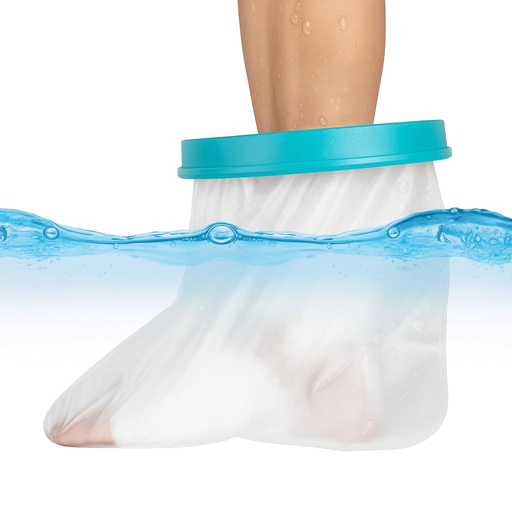Waterproof Foot Cast Cover for Shower, Reusable Ankle Cast Protector for Adults,