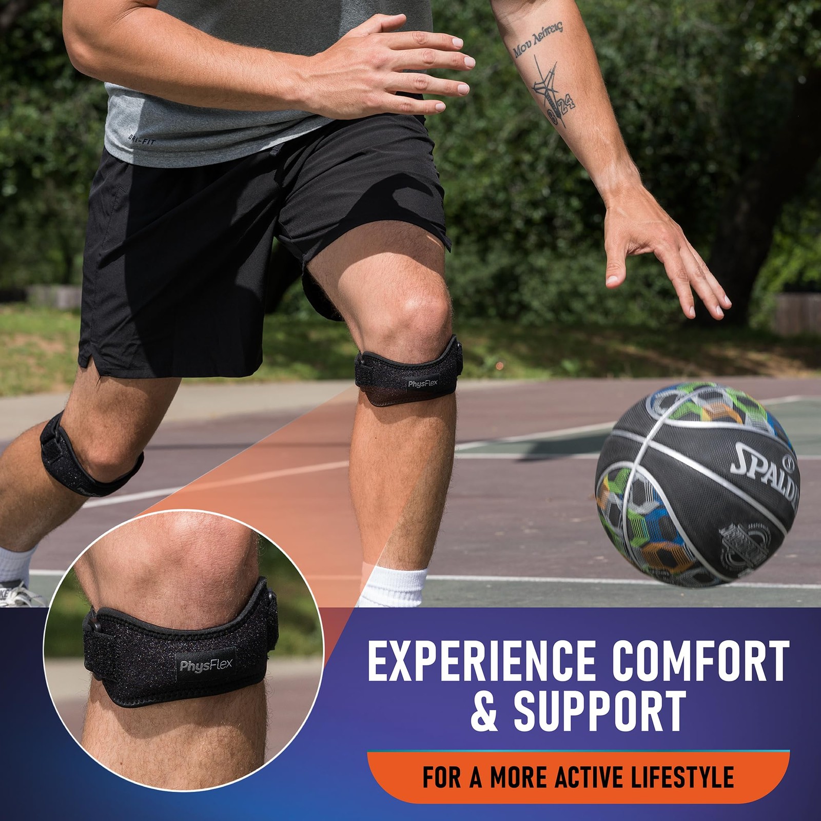 2 Pack Patella Knee Brace – Knee Support and Pain Relief, Running, Hiking, Ba…