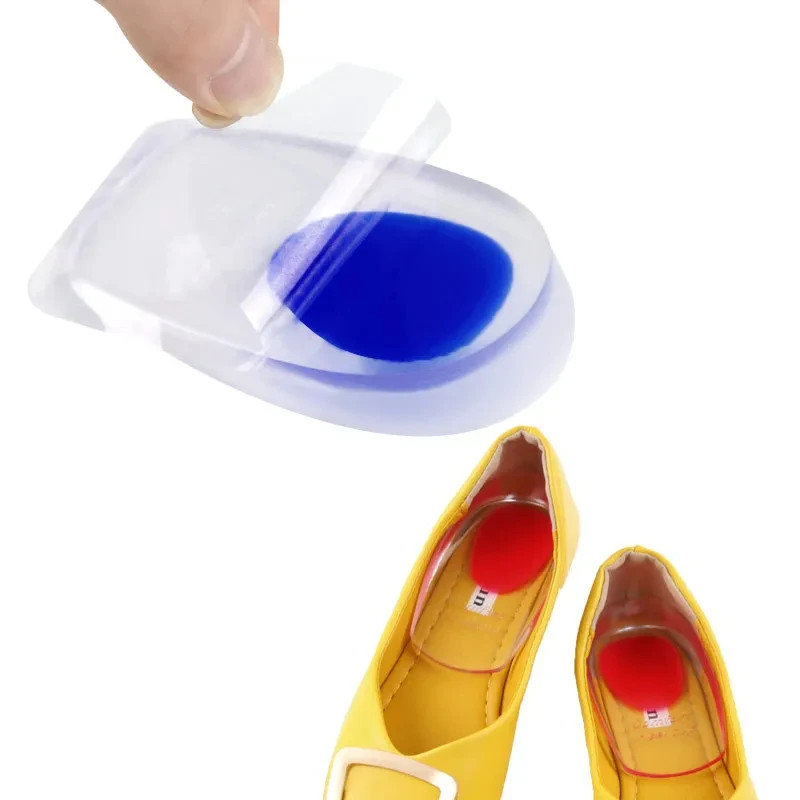 1Pair Spurs Pain Foot Shoe Insoles Silicone Gel Orthopedic Insole for Feet