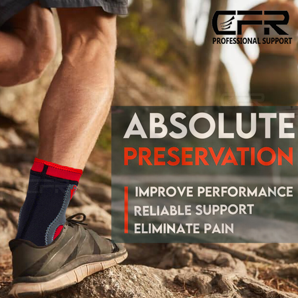Ankle Foot Compression Wrap Sleeve Bandage Brace Support Sport Pain Protection @