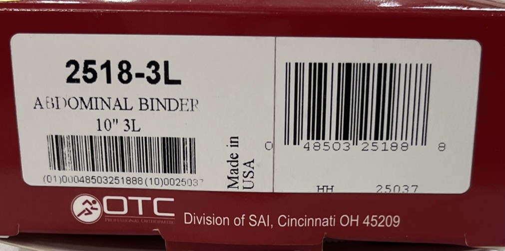 Otc Abdominal Binder Size 3X Large