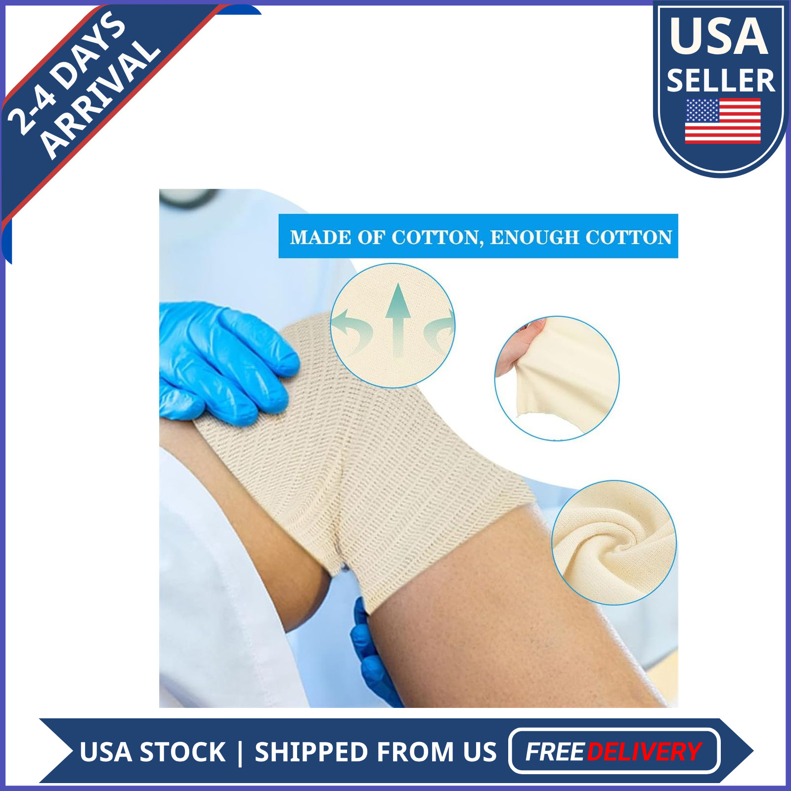 Elastic Tubular Support Bandage Size F Cotton Stockinette Compression Roll