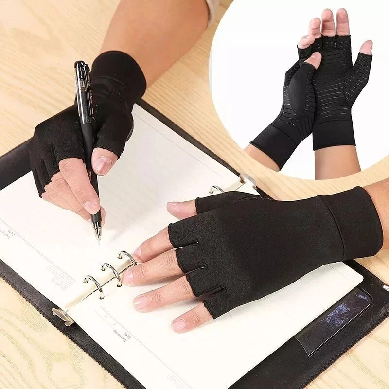 Copper Arthritis Compression Gloves Hand Support Pain Relief Joint Self Care