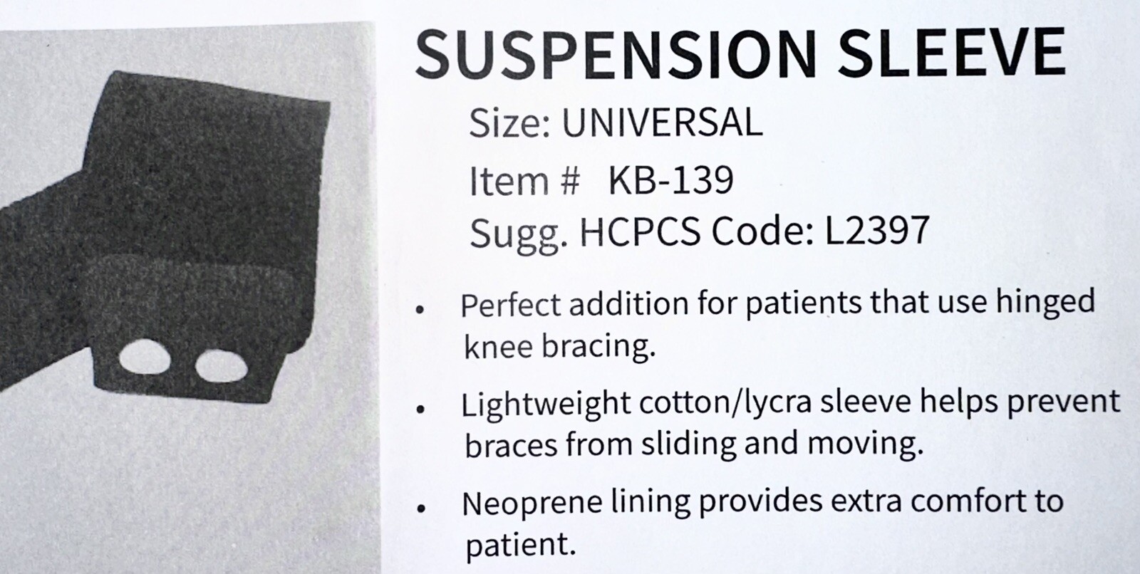 DRMS The OA Reliever Knee Brace LEFT Side Universal Adjustable KB-138L & Sleeve