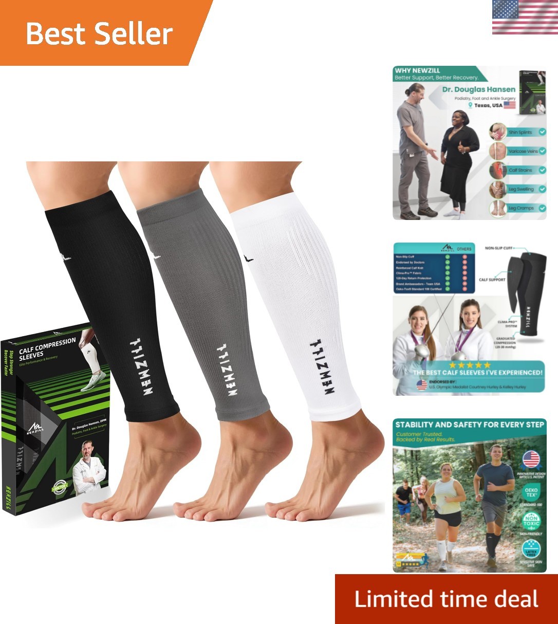 Compression Calf Sleeves 20-30mmHg for Men & Women Perfect Option to Compress…