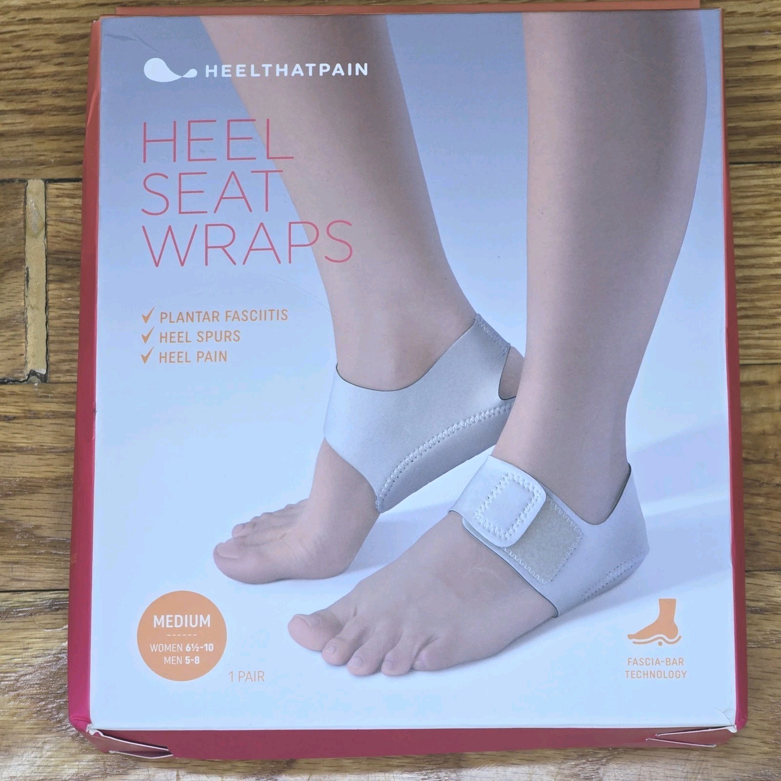 Heel That Pain Seat Wraps Medium (Women’s 6.5-10 or Men’s 5-8) Plantar Wrap
