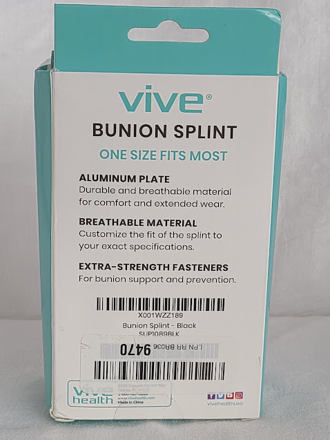 Vive Bunion Splint-1 Pair in Black